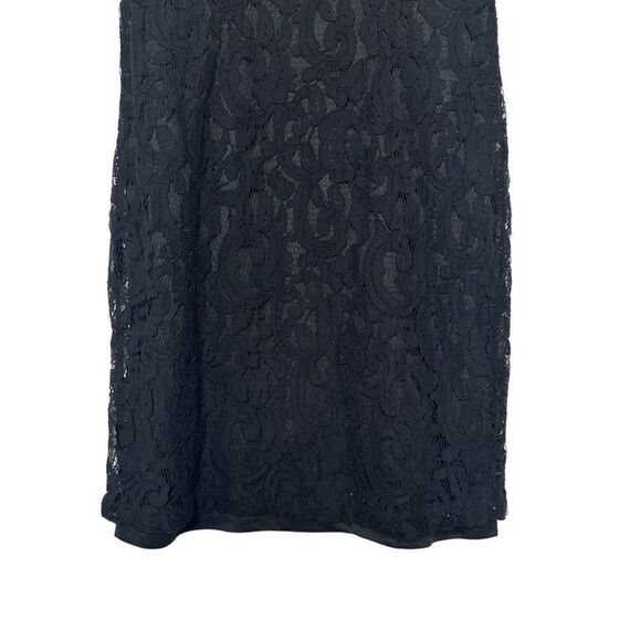 MARINA Black Lace Mini Dress - Picture 9 of 15